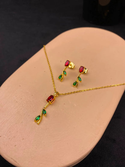 Trendy Tulip Necklace set