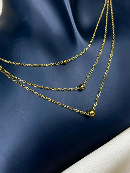 Triple Layer Dotted Necklace