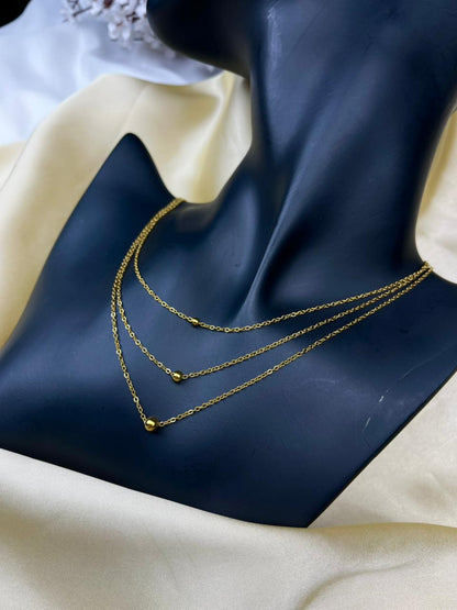 Triple Layer Dotted Necklace