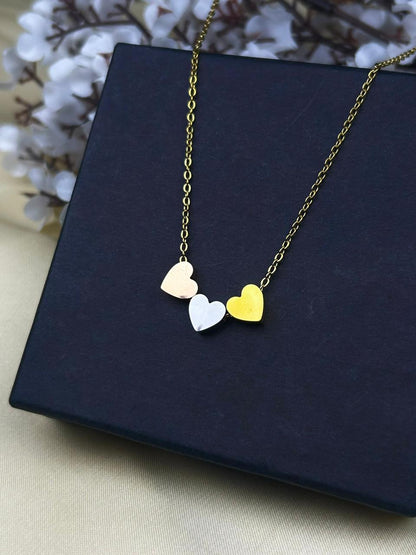 Triplet Heart Necklace