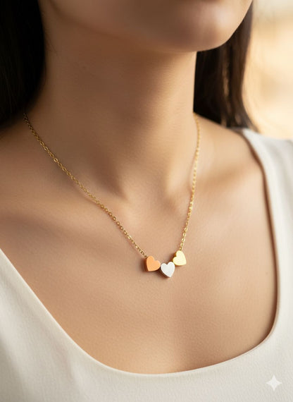 Triplet Heart Necklace
