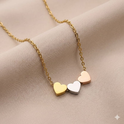 Triplet Heart Necklace
