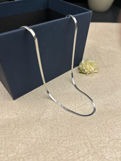 Unisex Silver Snake Chain