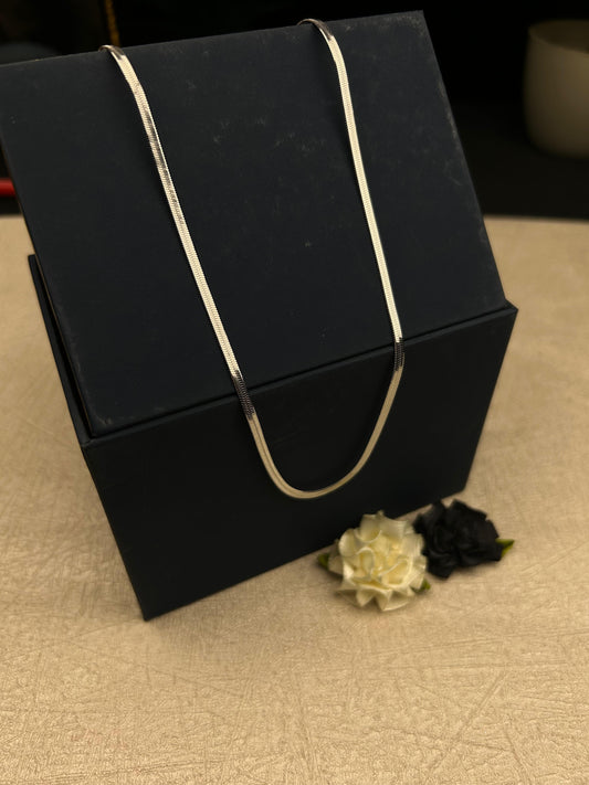 Unisex Silver Snake Chain