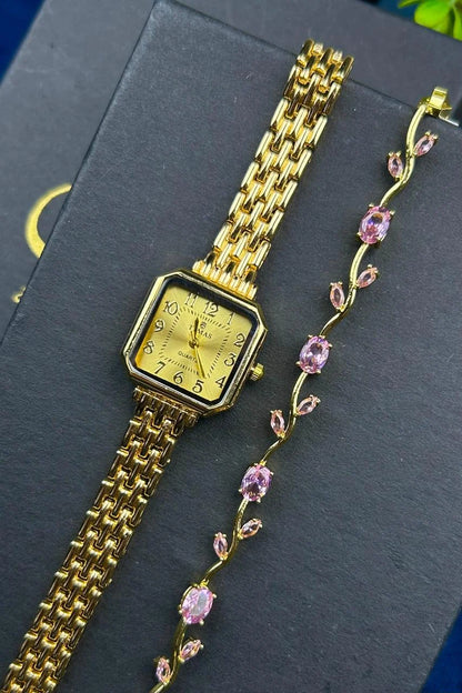 Vintage Gold with Tulip Bracelet