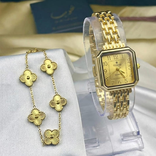 Vintage Golden With Golden Clover