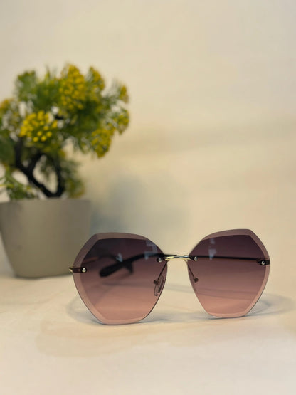 DiamondDazzle Sunglasses Brownish Pink