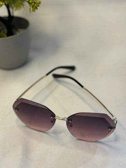 DiamondDazzle Sunglasses Brownish Pink