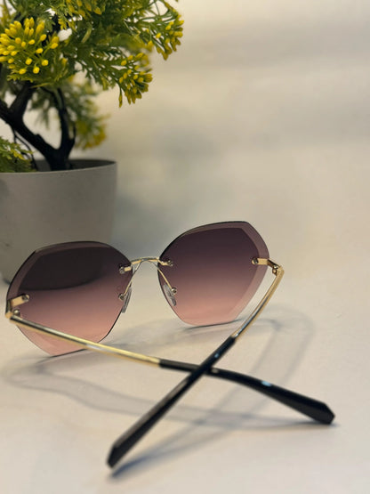 DiamondDazzle Sunglasses Brownish Pink