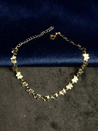 Butterfly Charm Anklet -Pair