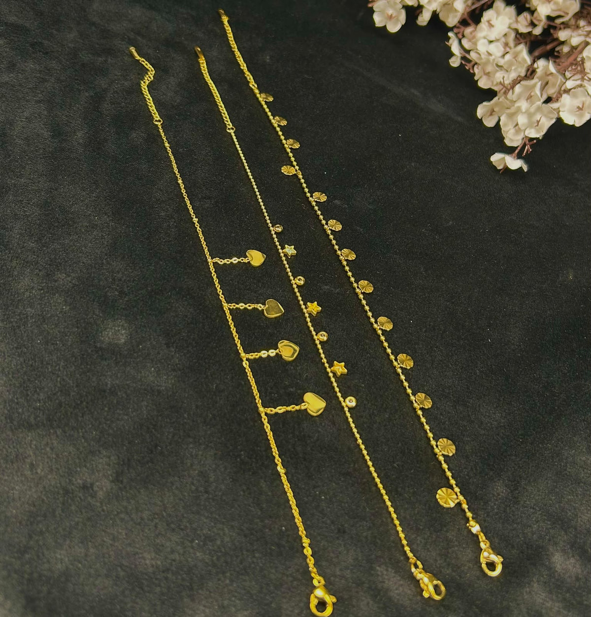 Combo Set of 3 trendy Anklets