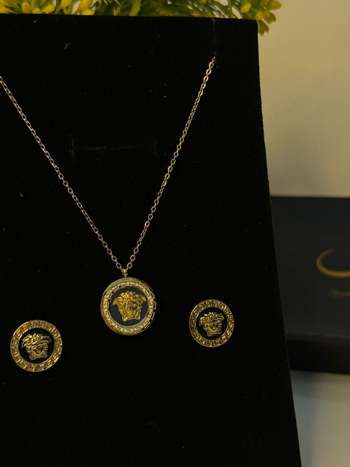 Versace Pendant & Studs Set