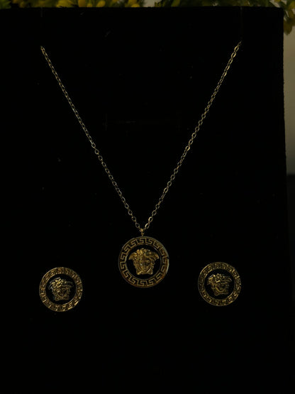 Versace Pendant & Studs Set